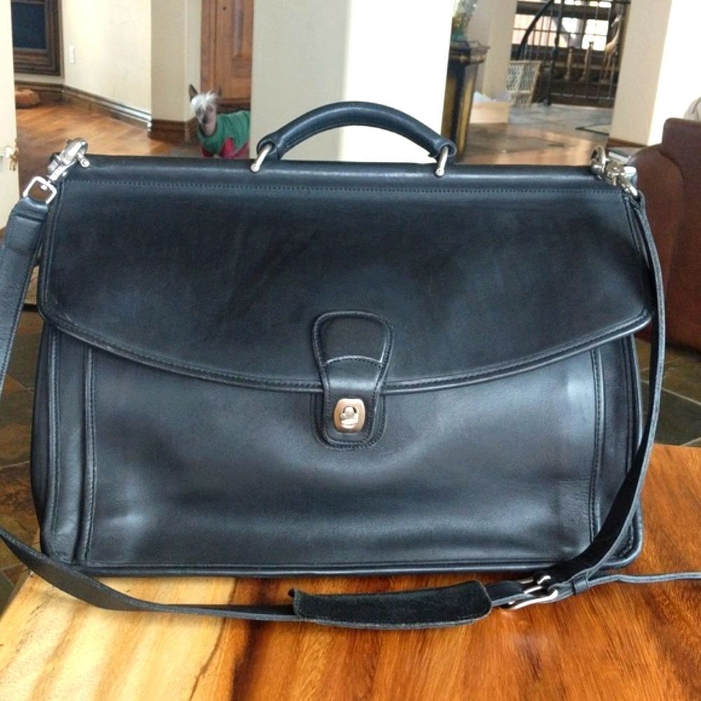 Vintage Coach Beekman Black Satchel/Briefcase -Rare Find - Picture 2 of 16